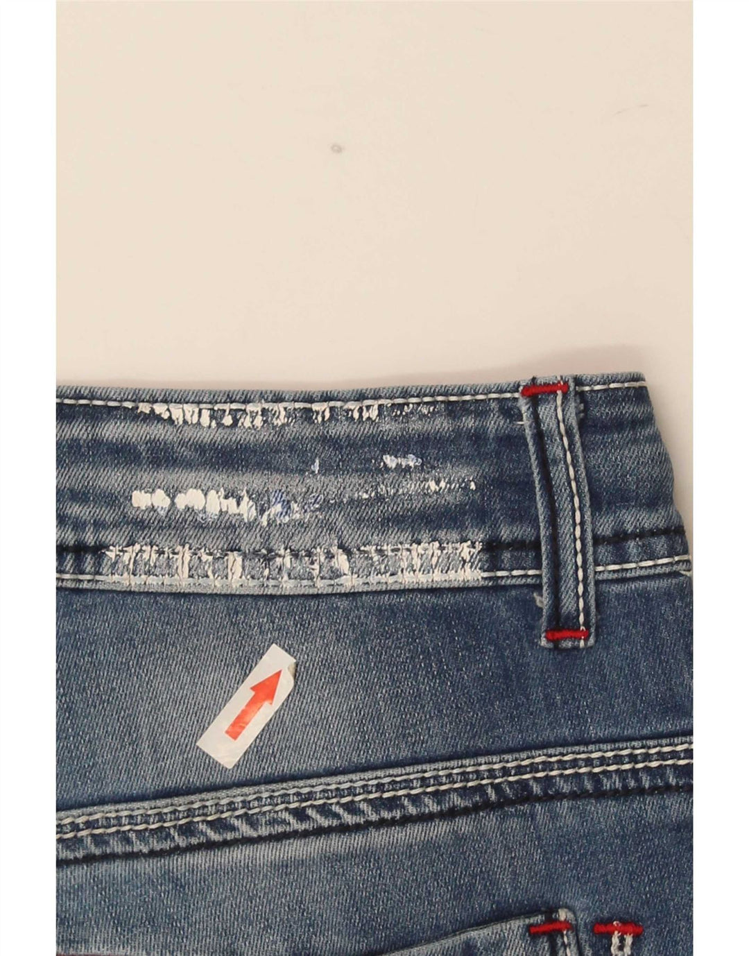 Shorts jeans feminino vintage IT 44 médio W32 algodão azul