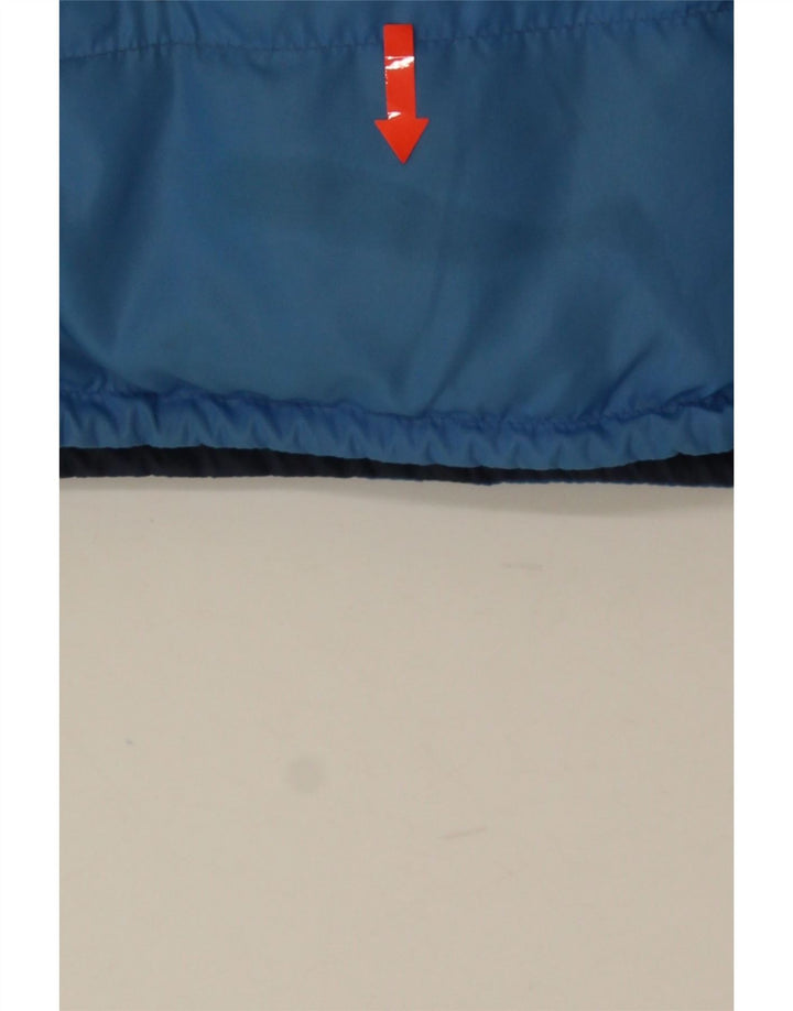 Jaqueta acolchoada masculina Brunik UK 40 grande bloco colorido azul