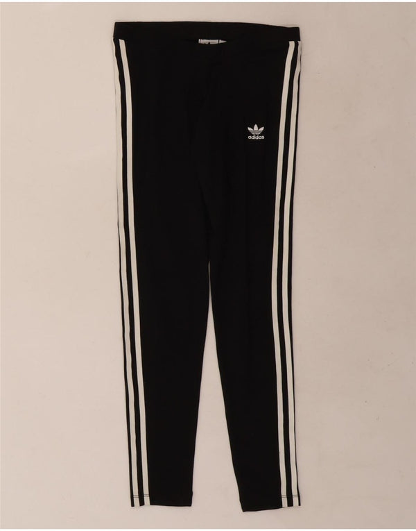 Leggings Adidas Femininas UK 8 Pequenas Algodão Preto