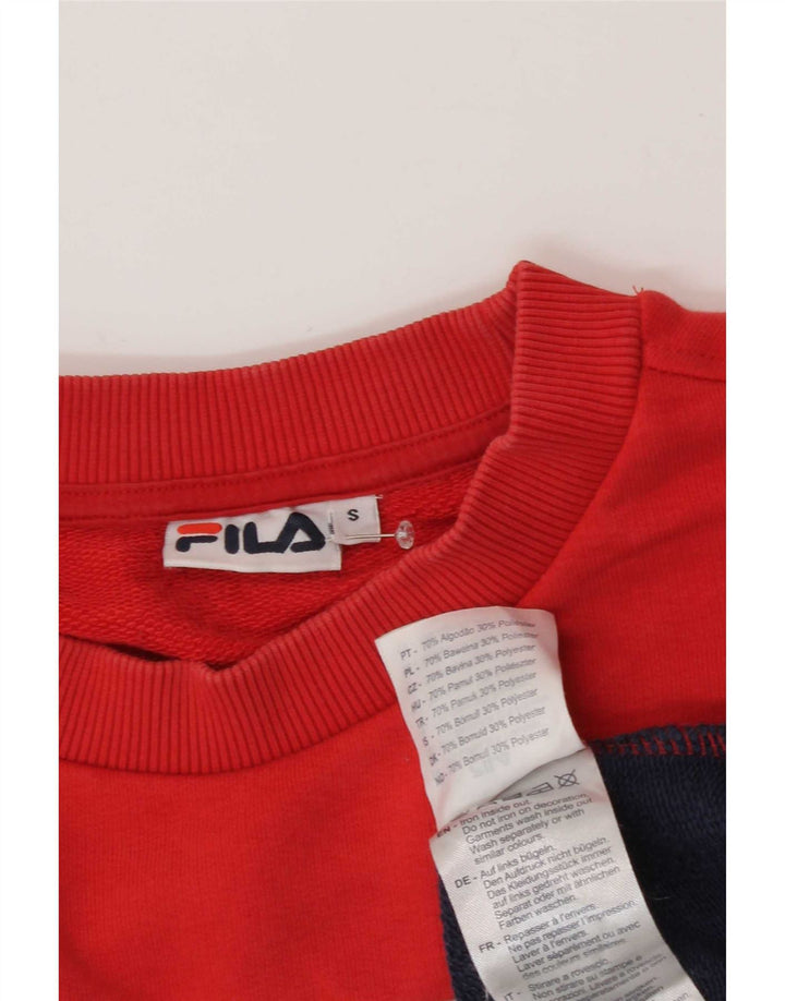 Fila Womens Sweatshirt Jumper UK 10 Small Multicolor Colourblock