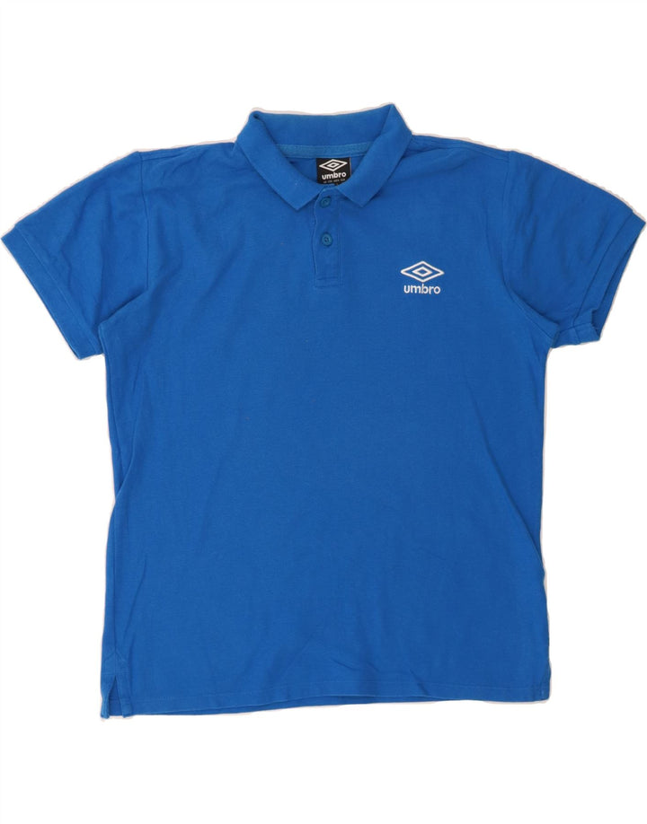 UMBRO Mens Polo Shirt Medium Blue Cotton Vintage Umbro and Second-Hand Umbro from Messina Hembry 