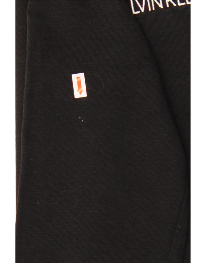 CALVIN KLEIN Meninos moletom gráfico jumper 15-16 anos algodão preto