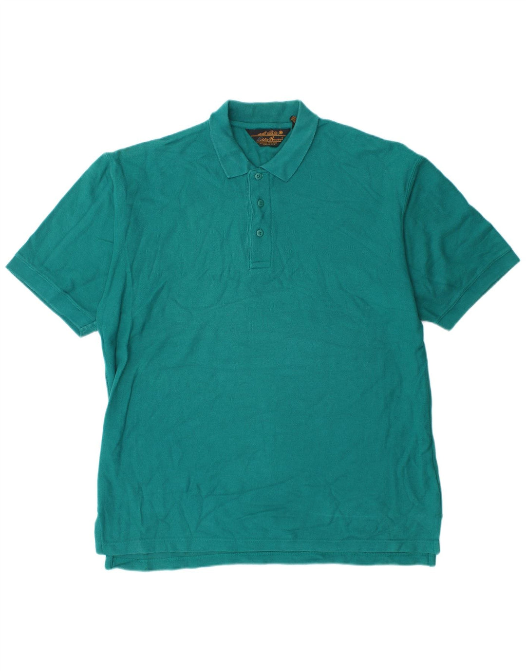 Camisa polo masculina EDDIE BAUER grande algodão turquesa