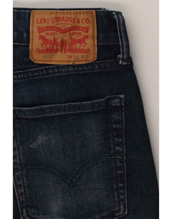 Levi's Masculino 514 Straight Jeans W31 L30 Azul Algodão