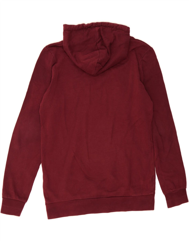JACK & JONES Mens Graphic Hoodie Jumper Large Burgundy Cotton Vintage Jack & Jones and Second-Hand Jack & Jones from Messina Hembry 