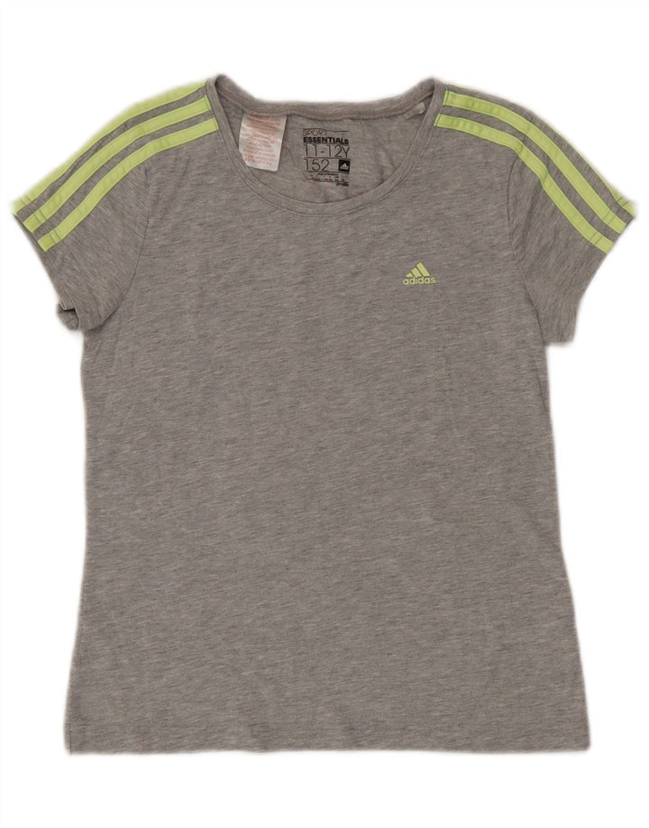 Camiseta Adidas Boys Climalite Top 11-12 Anos Cinza Poliéster