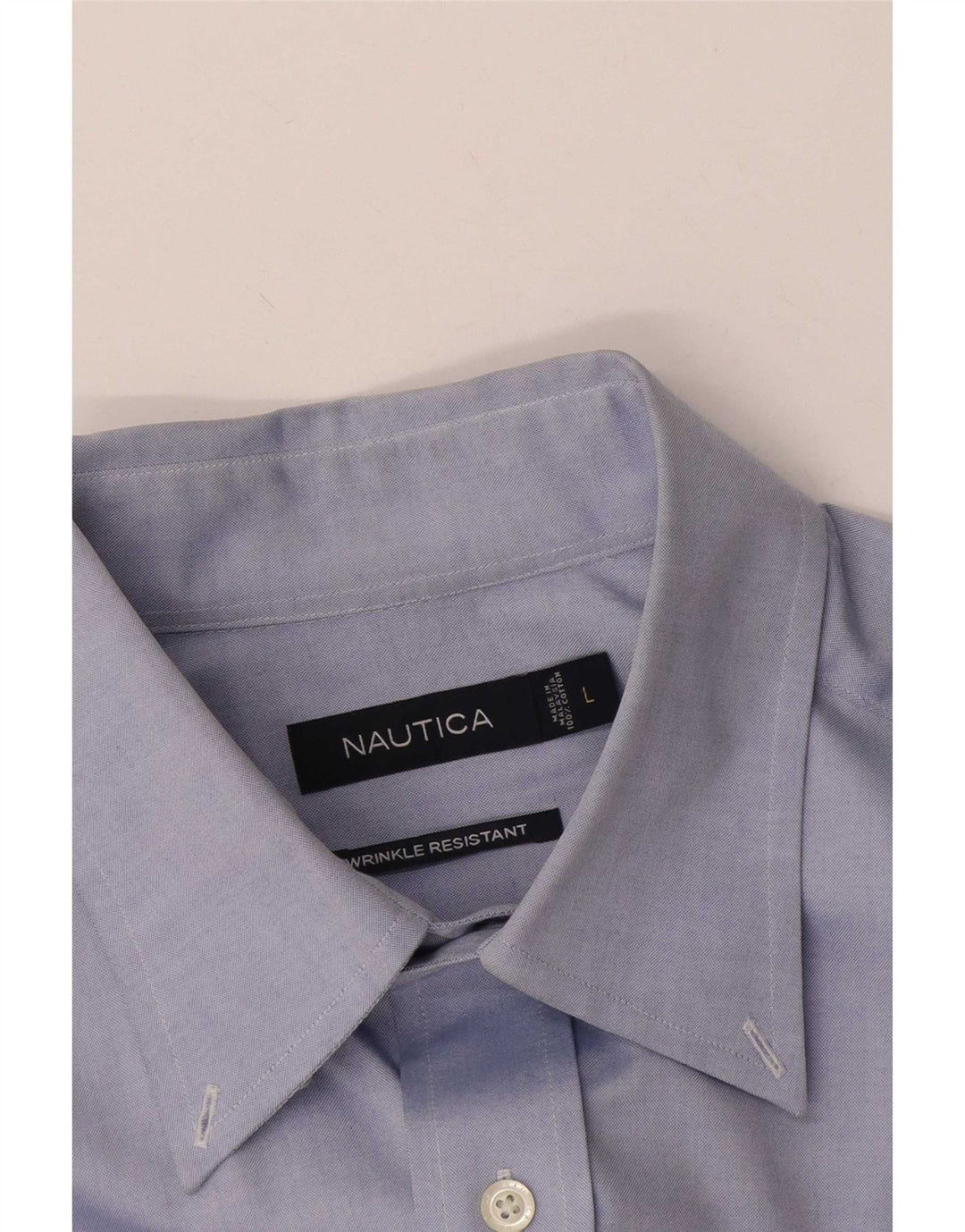 Camisa masculina Nautica grande algodão azul