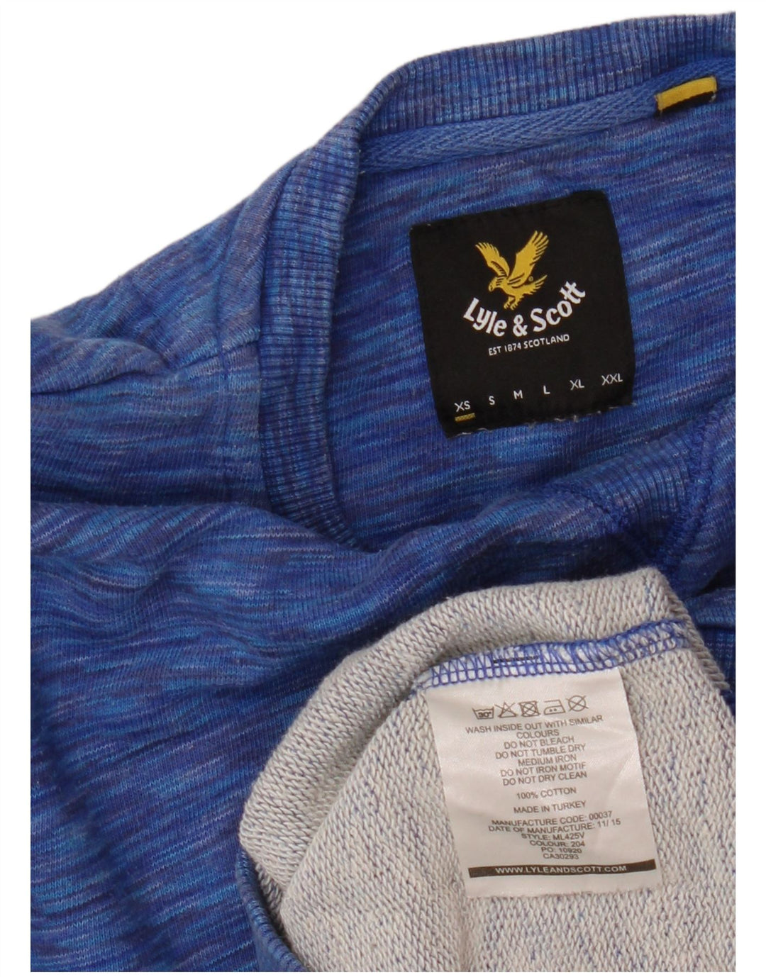 Suéter feminino oversized LYLE & SCOTT Reino Unido 6 XS azul manchado