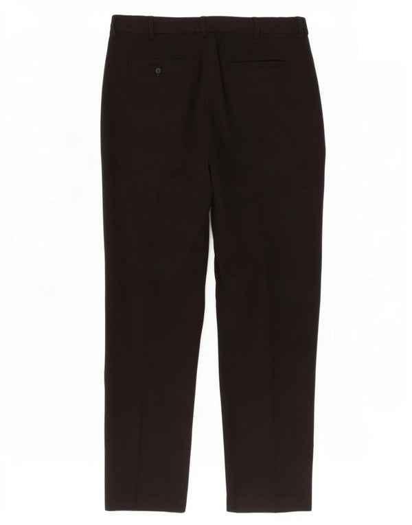 Calça feminina Marks & Spencer de terno reto Reino Unido 16 grande W33 L30 preta