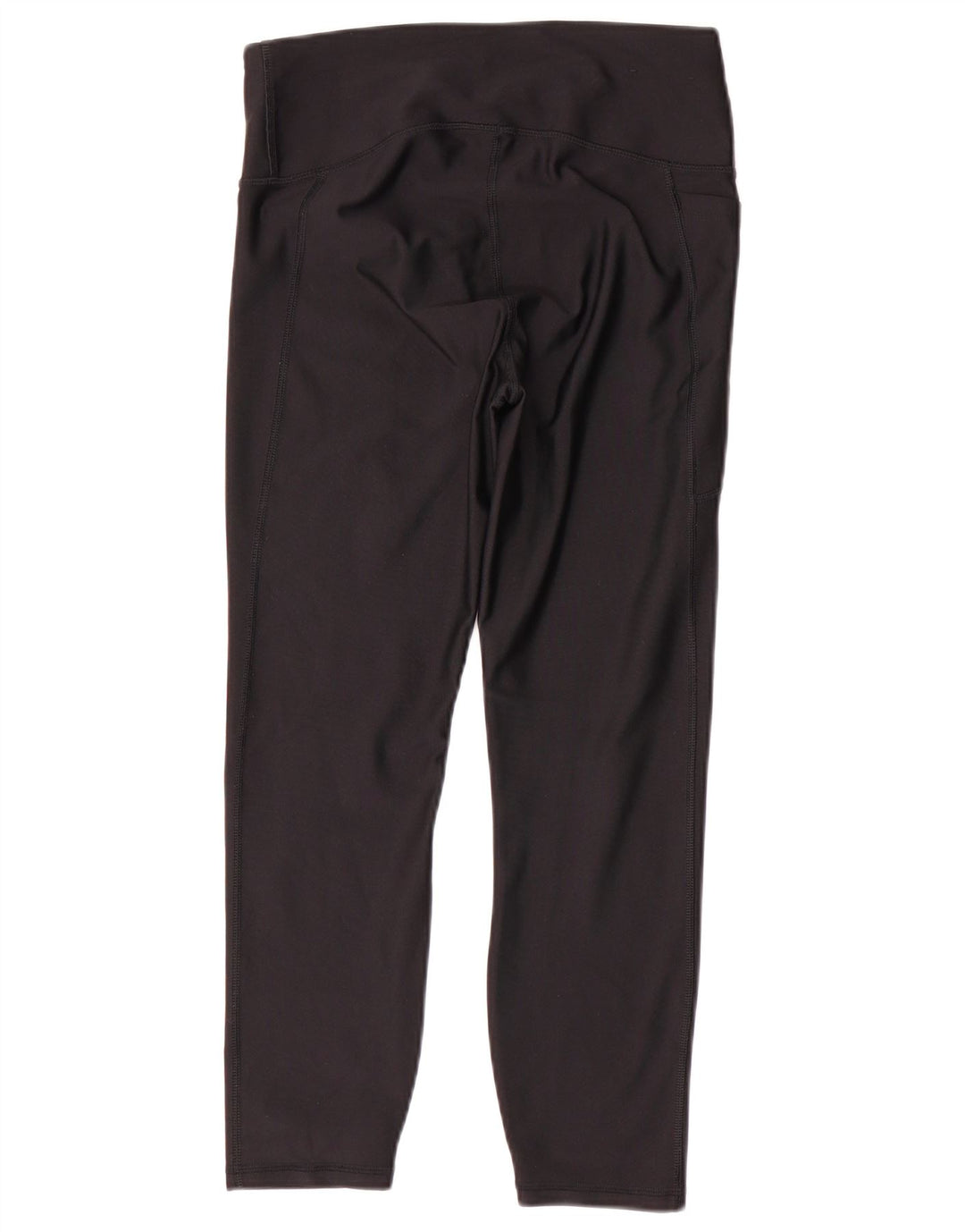 Under Armour Womens Heat Gear Crop Leggings Reino Unido 14 Médio Preto Poliéster