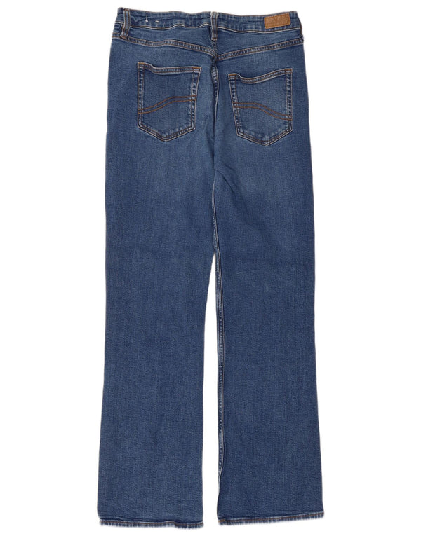 Calça jeans feminina Fat Face Bootcut UK 12 médio W30 L29 algodão azul