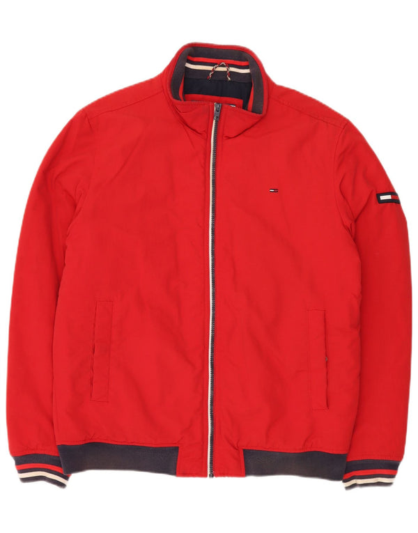 Jaqueta bomber masculina TOMMY HILFIGER UK 40 grande poliamida vermelha