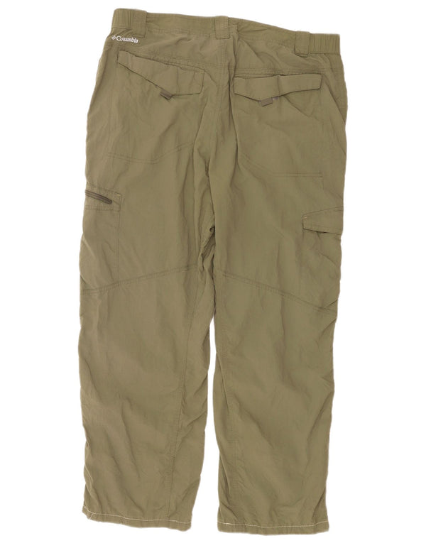 Calça cargo feminina Columbia Omni-Shade Straight Cargo W36 L27 Caqui