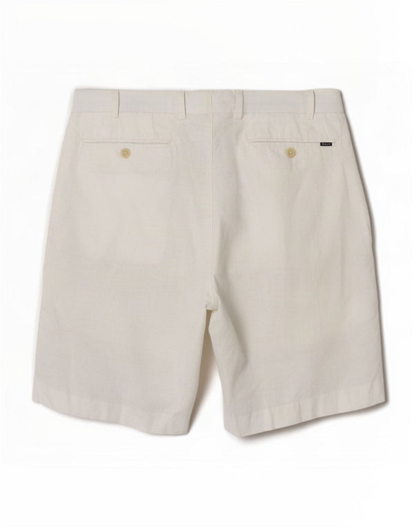 Polo Ralph Lauren Masculino Straight Fit Chino Shorts W34 Grande Linho Branco