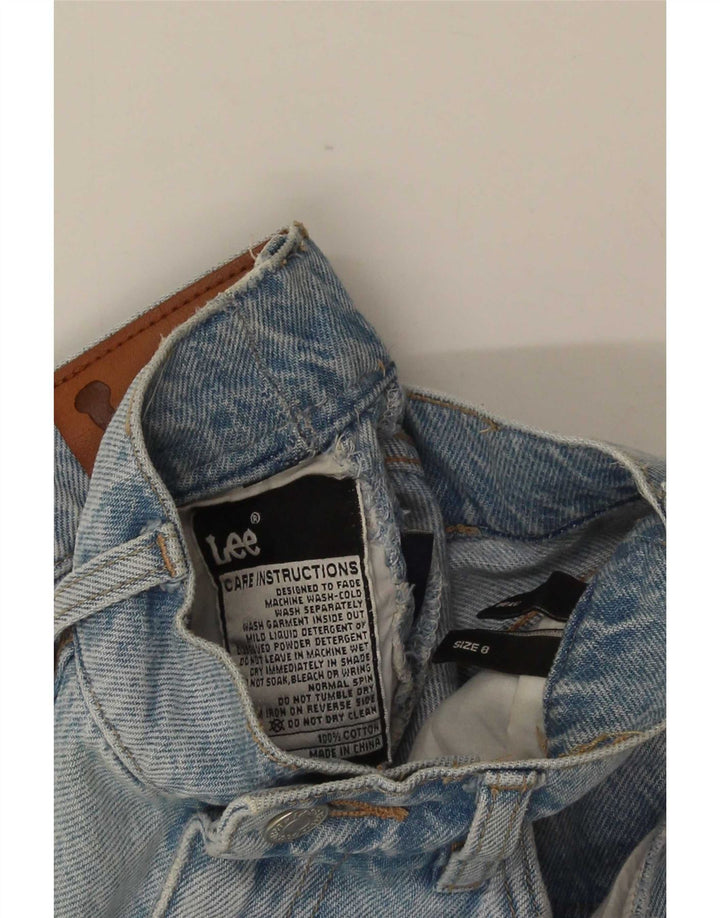 Calça jeans reta feminina Lee US 8 médio W25 L30 algodão azul