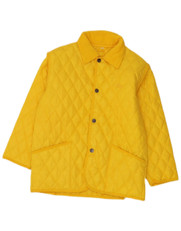 Jaqueta acolchoada masculina Brugi UK 40 grande poliamida amarela