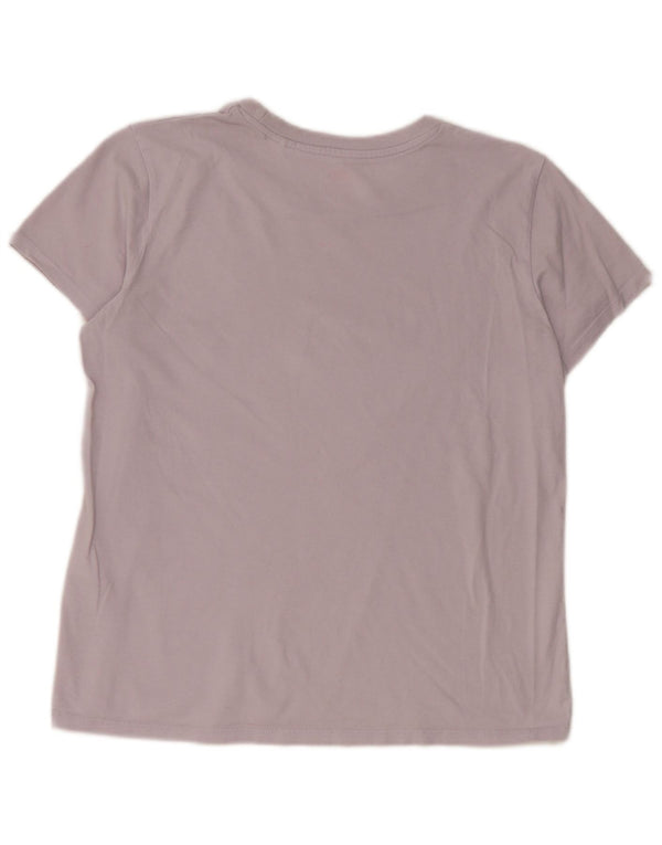 Camiseta feminina gráfica Levi's Top UK 12 algodão roxo médio
