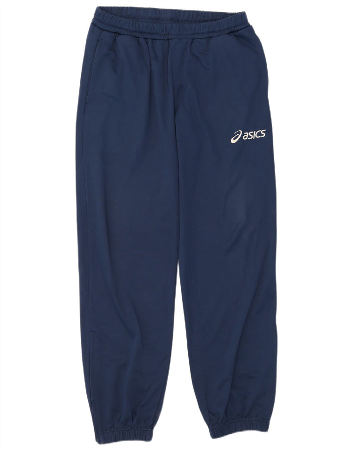 Calça de treino masculina Asics Joggers grande poliéster azul marinho