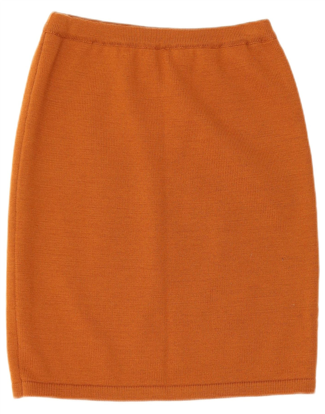 Conjunto de saia feminina VINTAGE de malha de 2 peças Reino Unido 14 médio W28 marrom geométrico