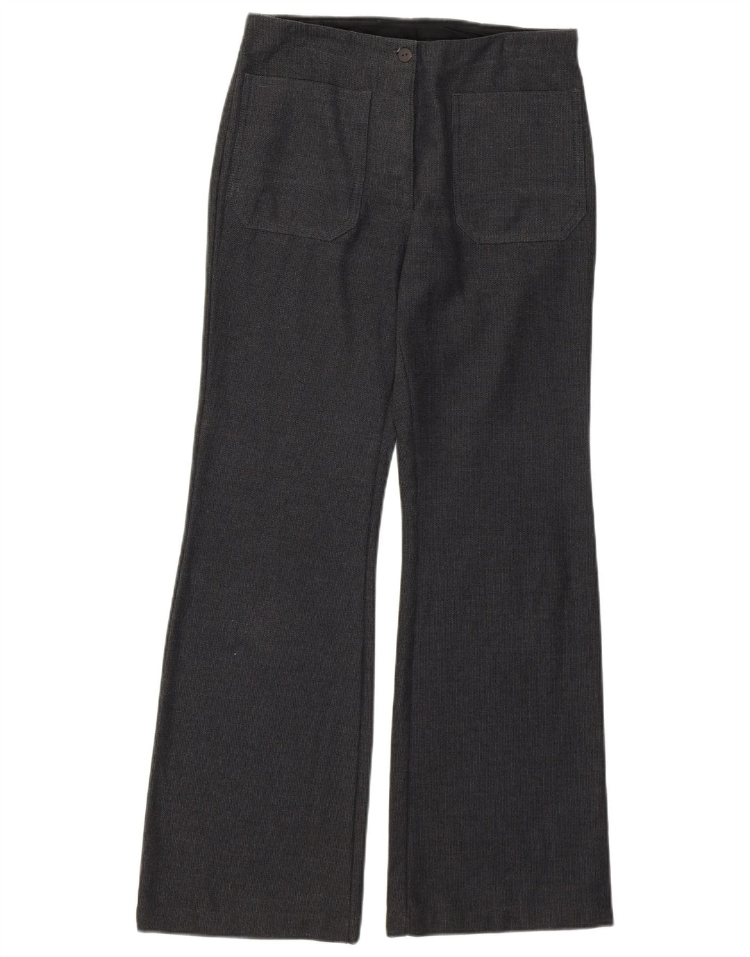 Calça casual feminina BENETTON Bootcut IT 42 médio W28 L29 algodão cinza