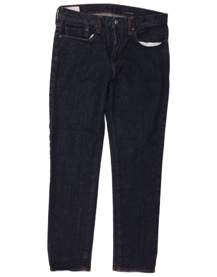 Gap Mens Slim Jeans W31 L30 Azul Marinho Algodão