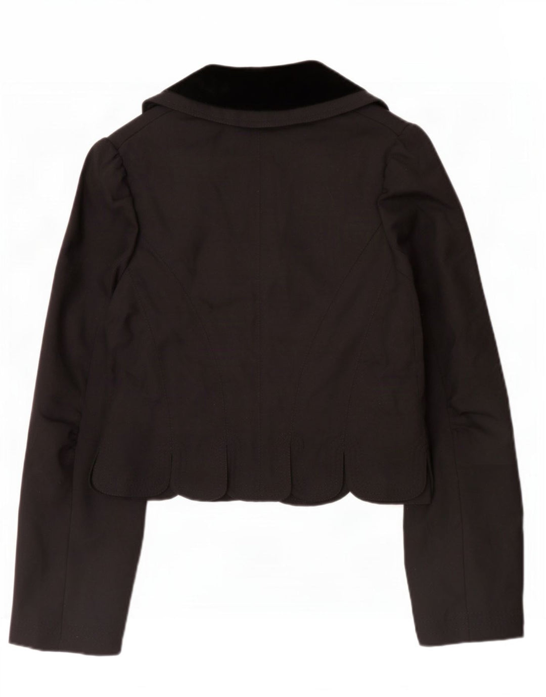 Jaqueta blazer feminina All Saints Reino Unido 12 lã colorblock preta média