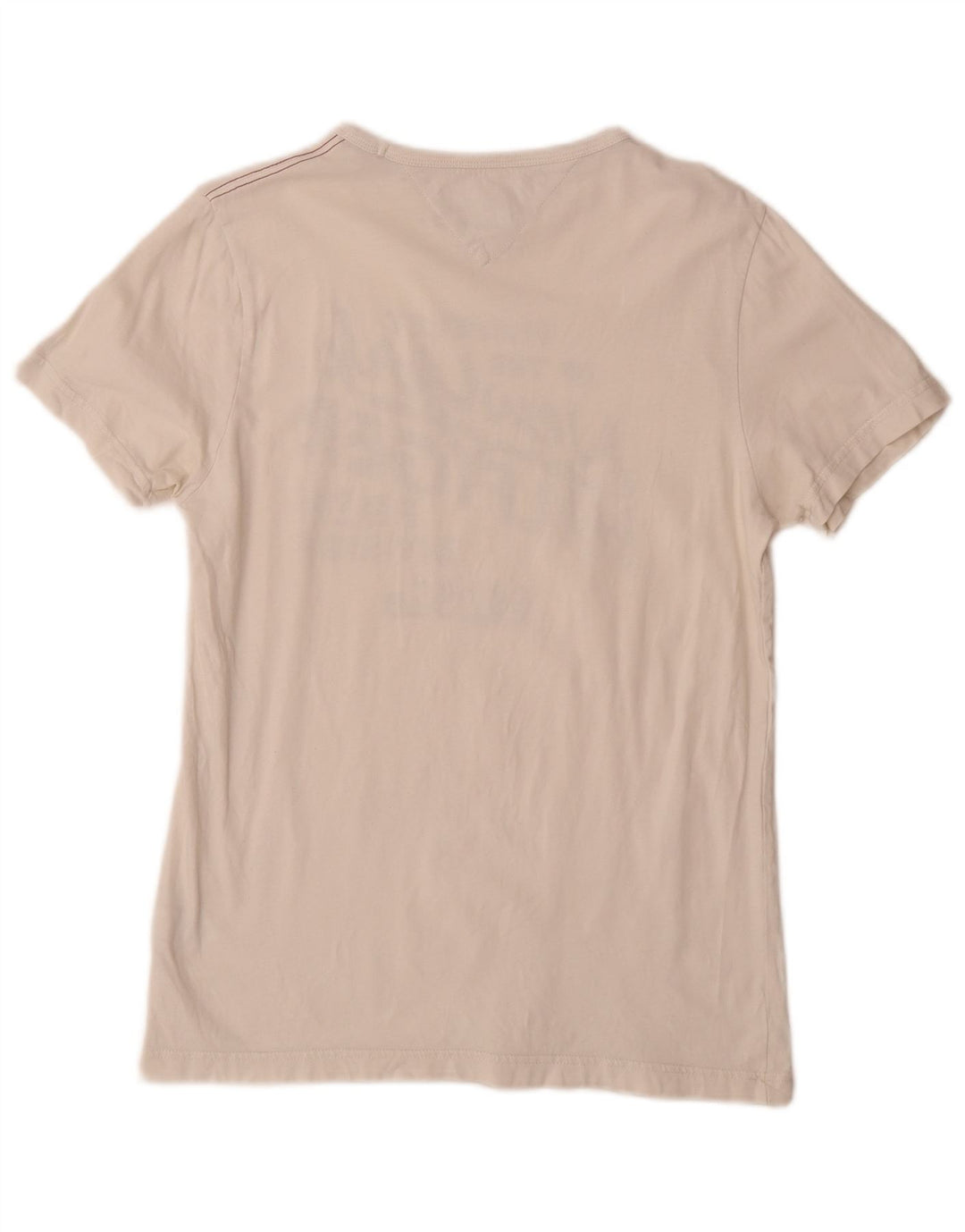Camiseta masculina Tommy Hilfiger com estampa gráfica pequena de algodão branco