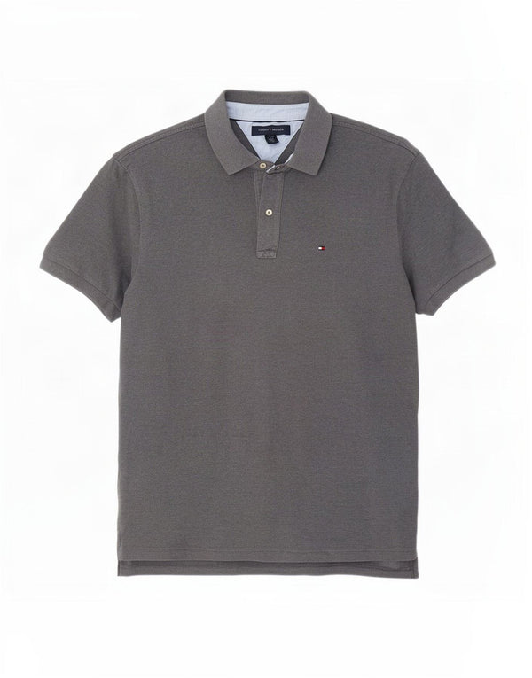 Camisa polo masculina Tommy Hilfiger XL cinza algodão