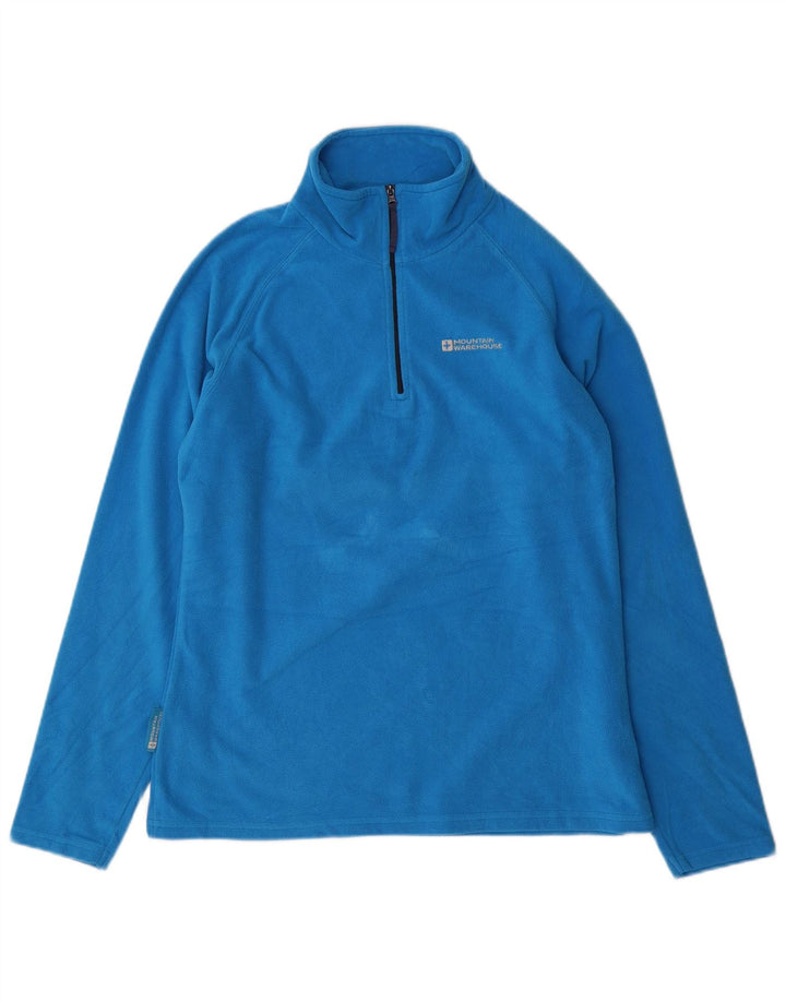 Suéter de lã feminino Mountain Warehouse com zíper e gola UK 12 azul médio