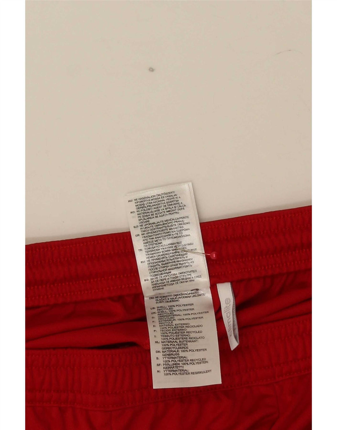 Adidas Mens Climalite Sport Shorts Grande Poliéster Colorblock Vermelho