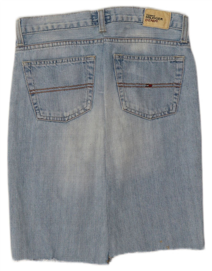 Saia jeans feminina TOMMY HILFIGER W28 algodão azul médio