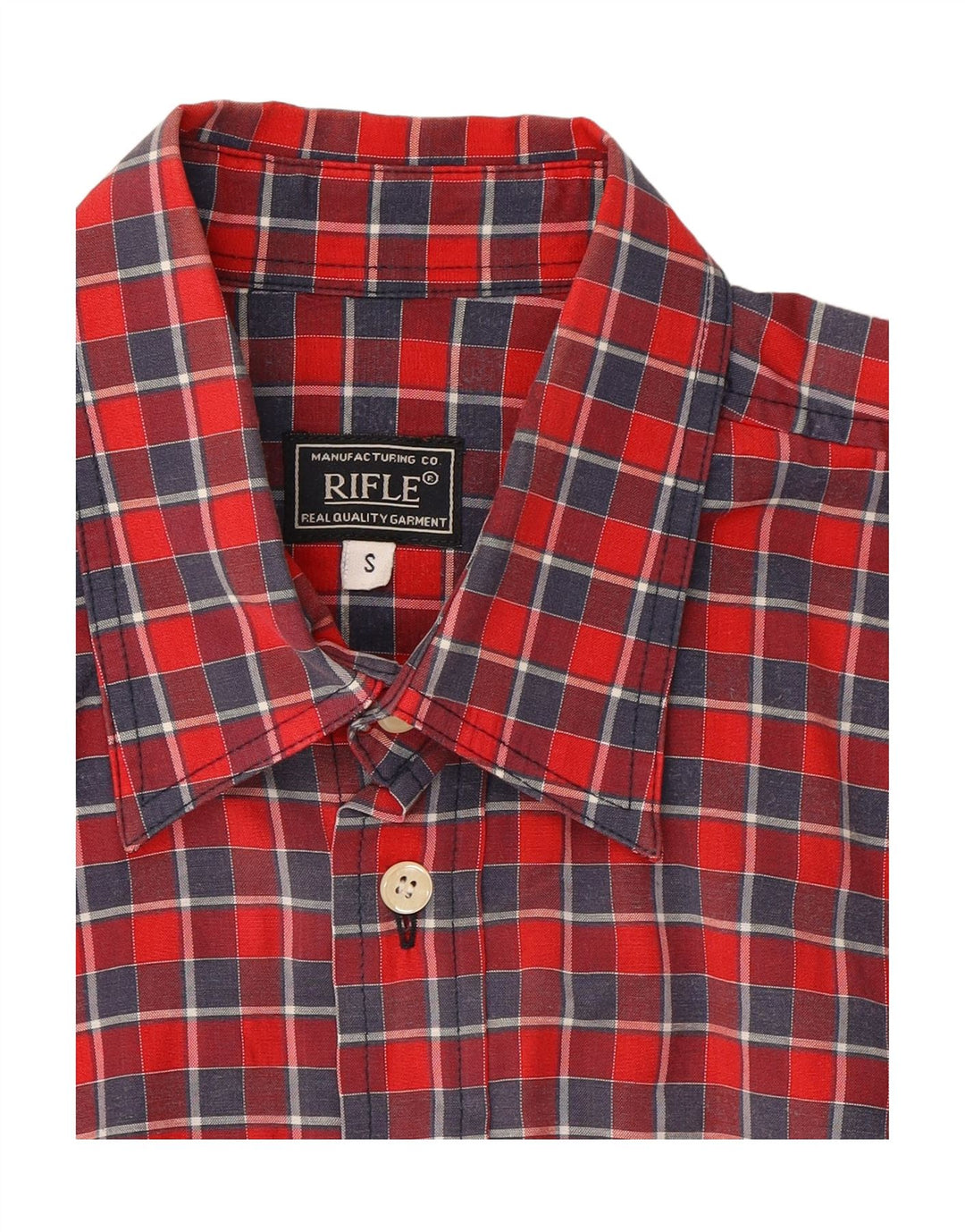 Camisa masculina RIFLE pequena xadrez vermelha