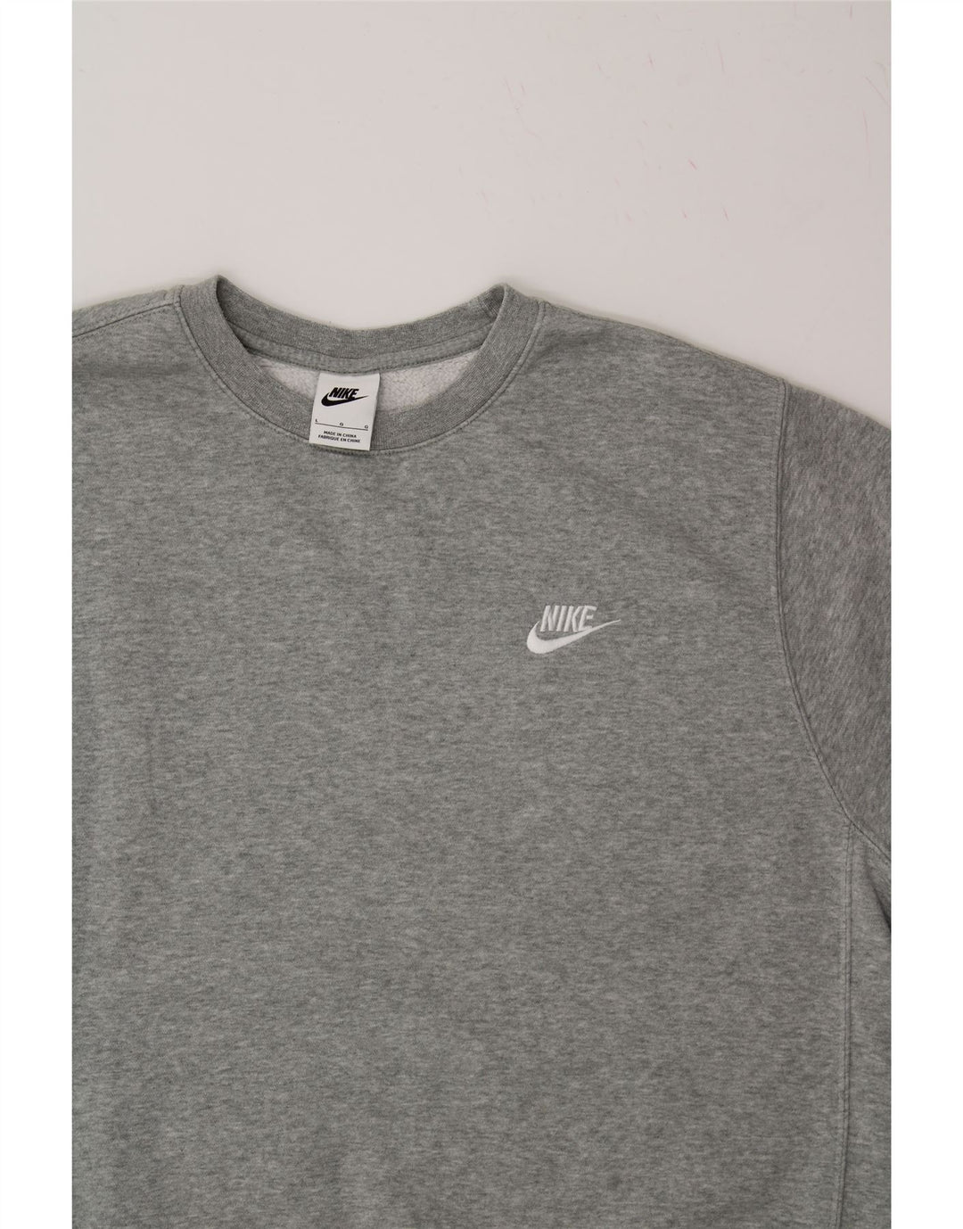 NIKE Mens Moletom Jumper Grande Algodão Cinza