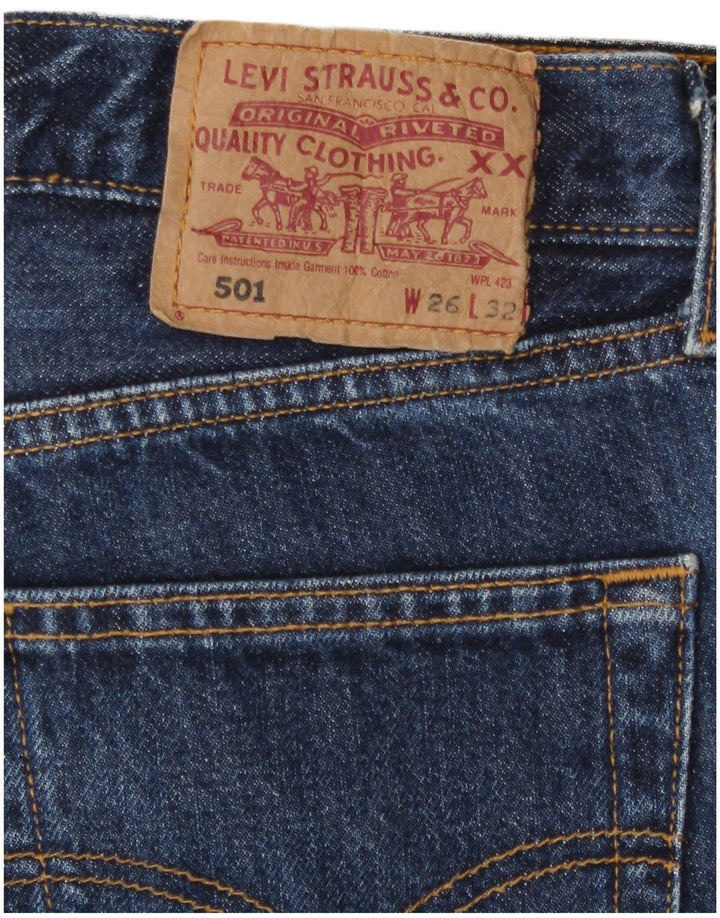 Jeans Levis 501 Straight Masculino W26 L32 Azul
