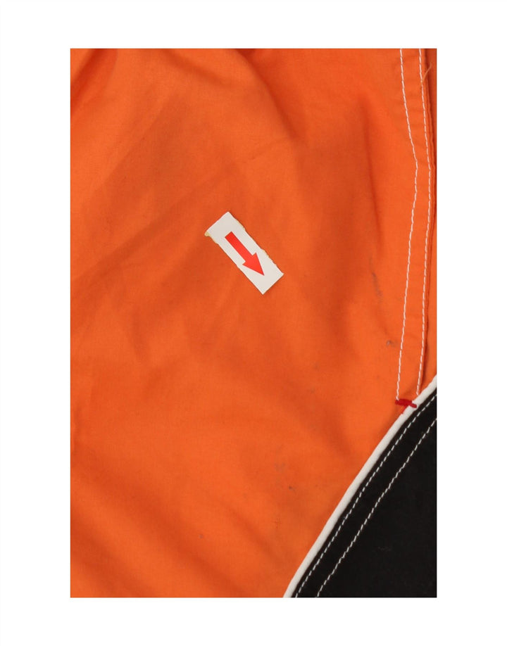 Maui and Sons Shorts de natação masculino grande laranja colorblock poliéster