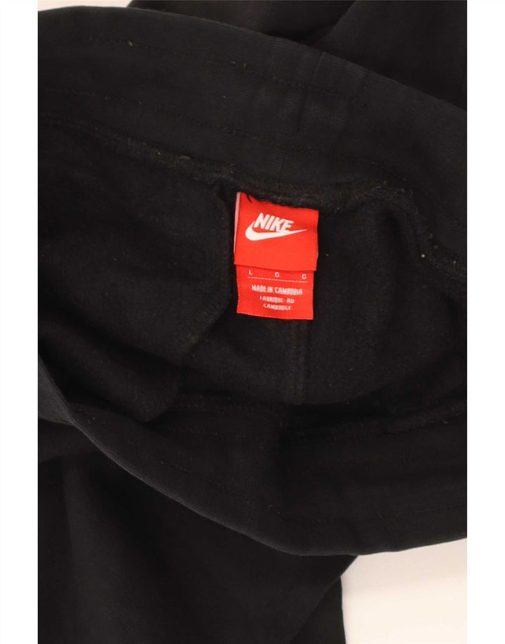 Nike masculino gráfico agasalho calças joggers grande algodão preto