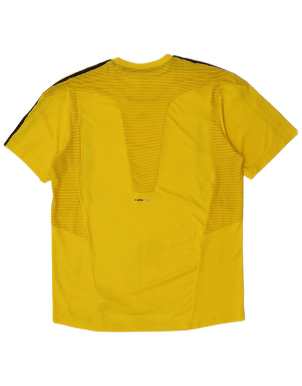Adidas Mens Climacool Camiseta Top Grande Poliéster Amarelo