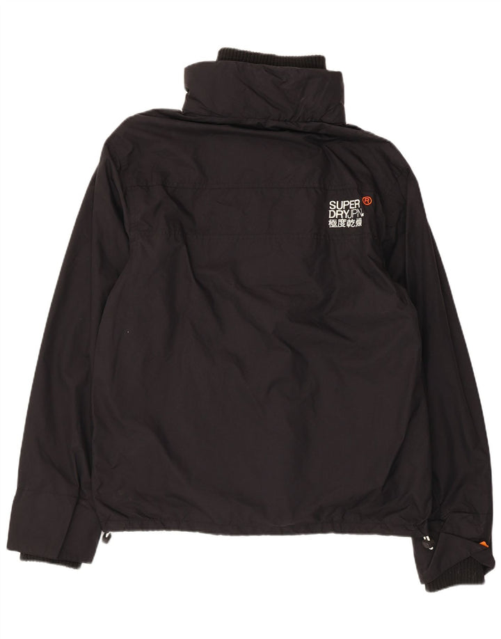 Jaqueta corta-vento feminina Superdry Windcheater Graphic UK 16 grande preta