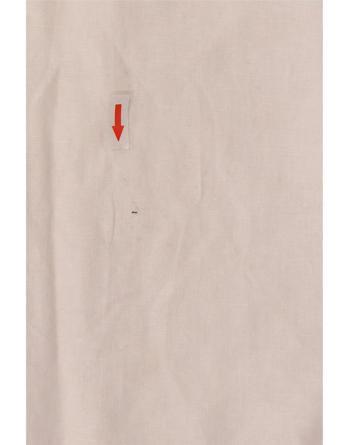 Camisa feminina Zara de manga curta e ajuste relaxado Reino Unido 14 médio branco