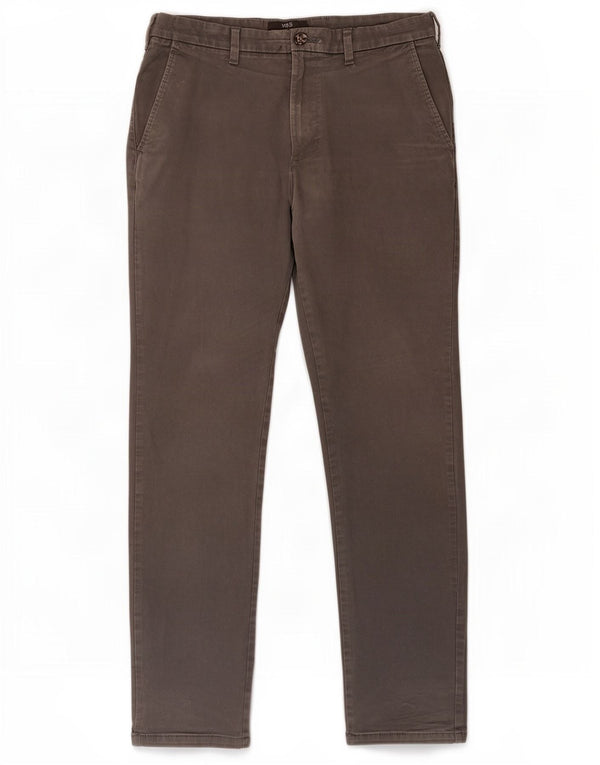 Calça Chino Masculina Slim Marks & Spencer W32 L31 Algodão Cinza