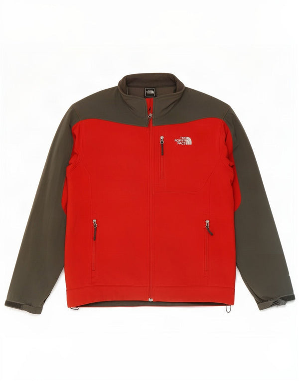 Jaqueta corta-vento masculina The North Face UK 40 grande bloco colorido vermelho