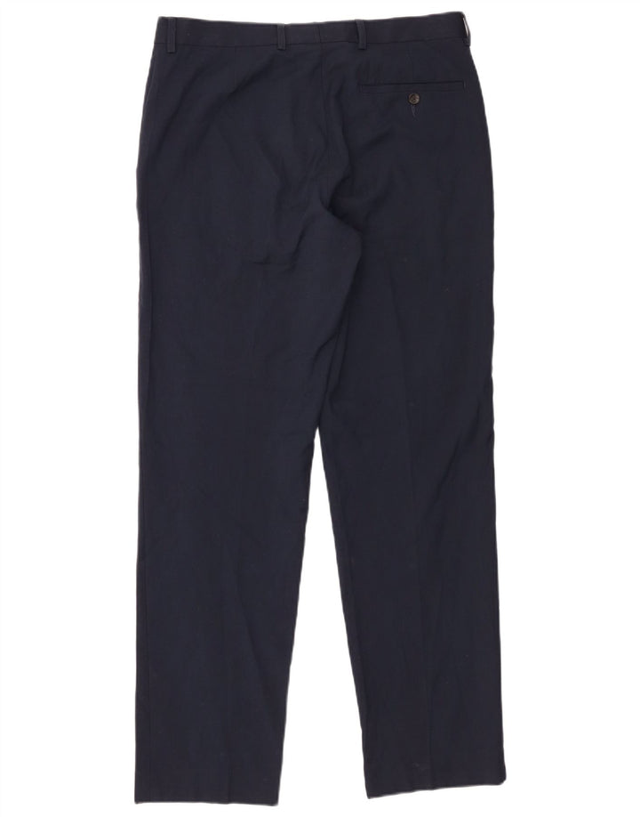 Calça chino masculina Marks & Spencer sob medida W32 L31 azul marinho