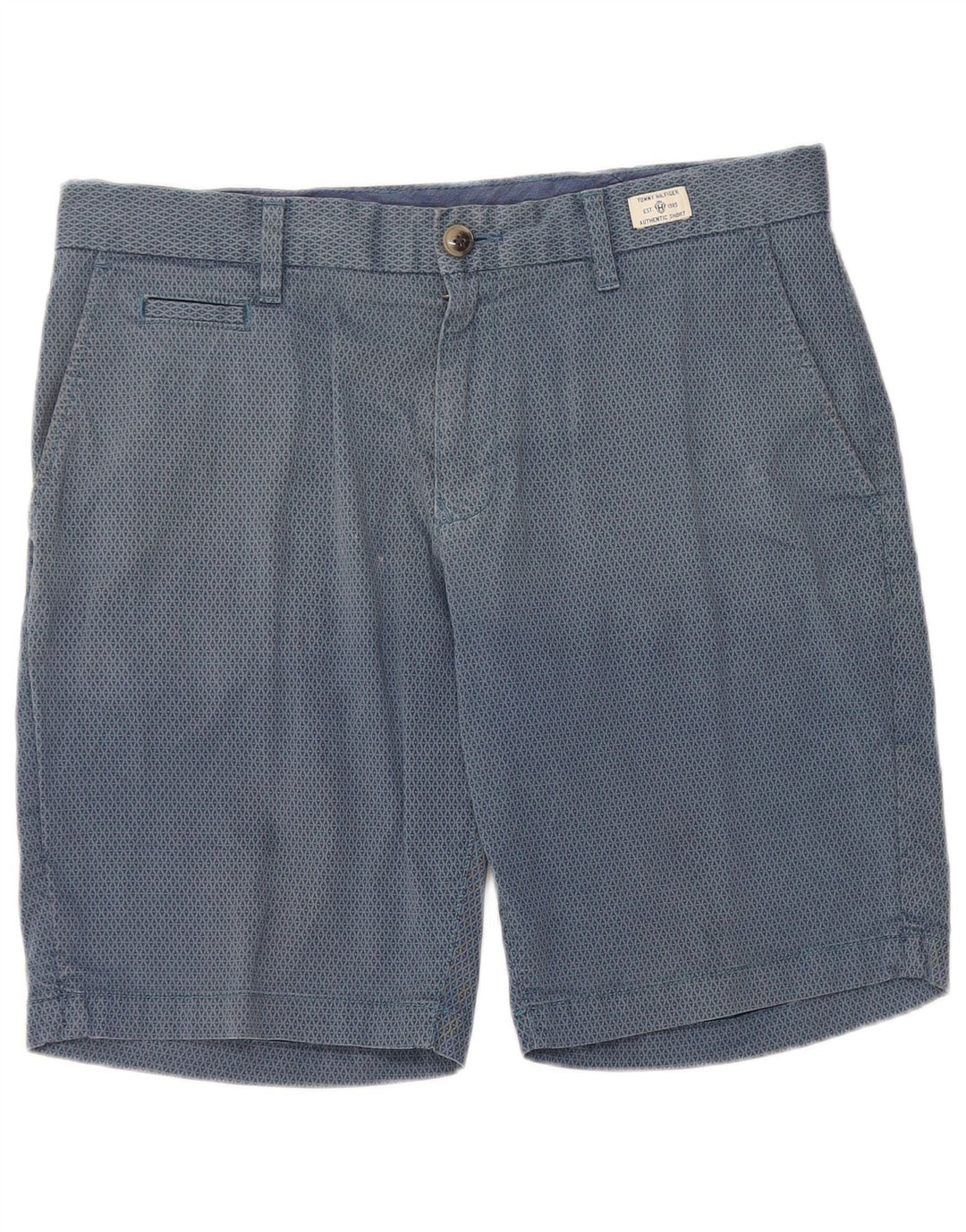 Shorts Chino Masculino Tommy Hilfiger W33 Algodão Geométrico Azul Médio