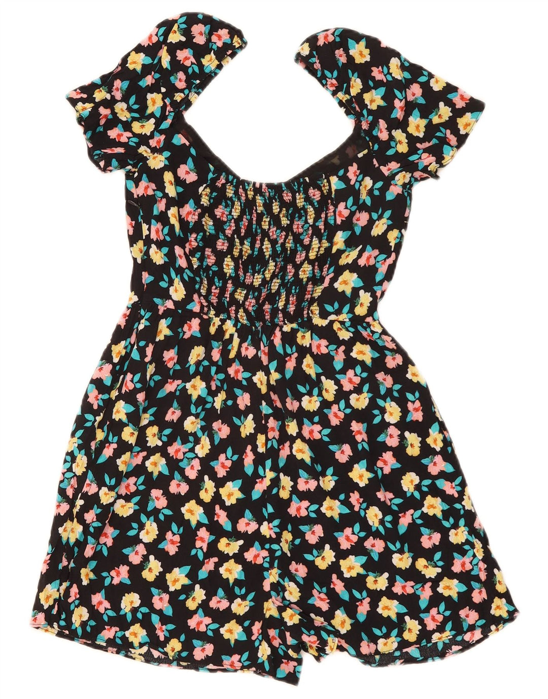 Macacão feminino Zara UK 8 pequeno preto floral