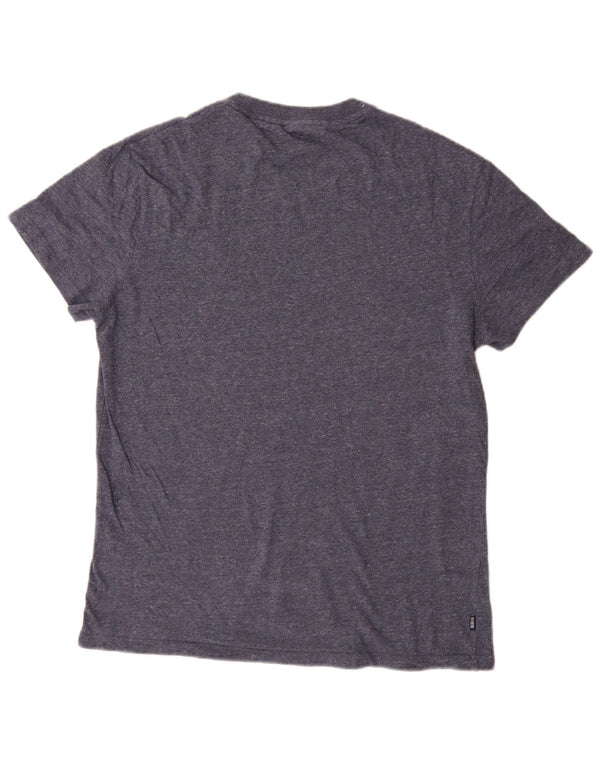 Camiseta masculina Superdry Top médio algodão azul marinho
