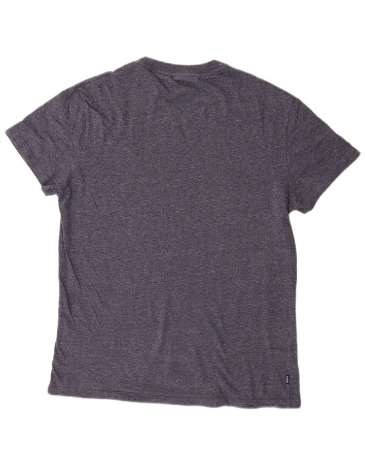 Camiseta masculina Superdry Top médio algodão azul marinho