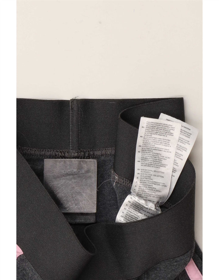 Leggings Adidas Femininas UK 10 Pequenas Cinza Algodão