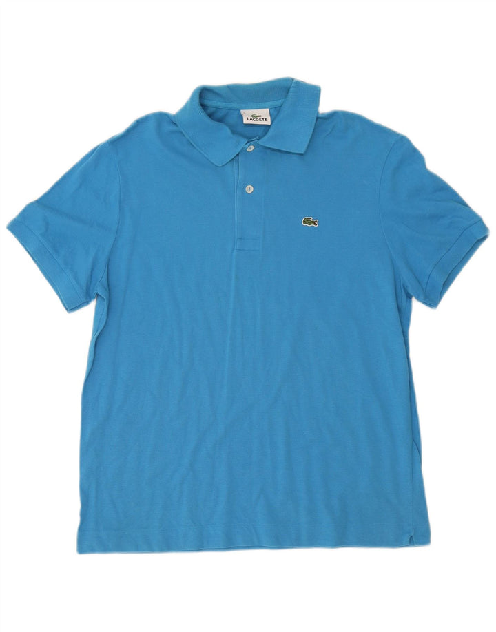 Camisa polo masculina Lacoste tamanho 5 grande algodão azul