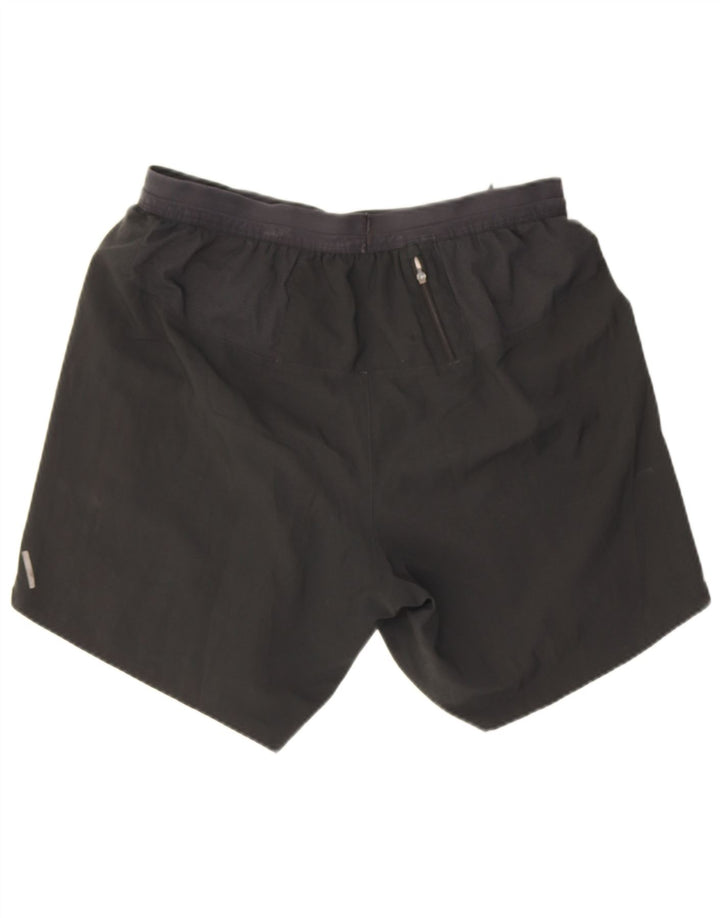 Shorts esportivos femininos Nike Dri Fit UK 12 poliéster preto médio