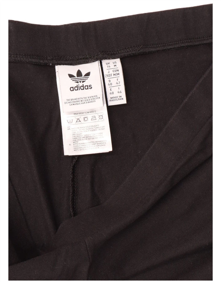 Leggings Adidas Femininas UK 14 Médio Algodão Preto
